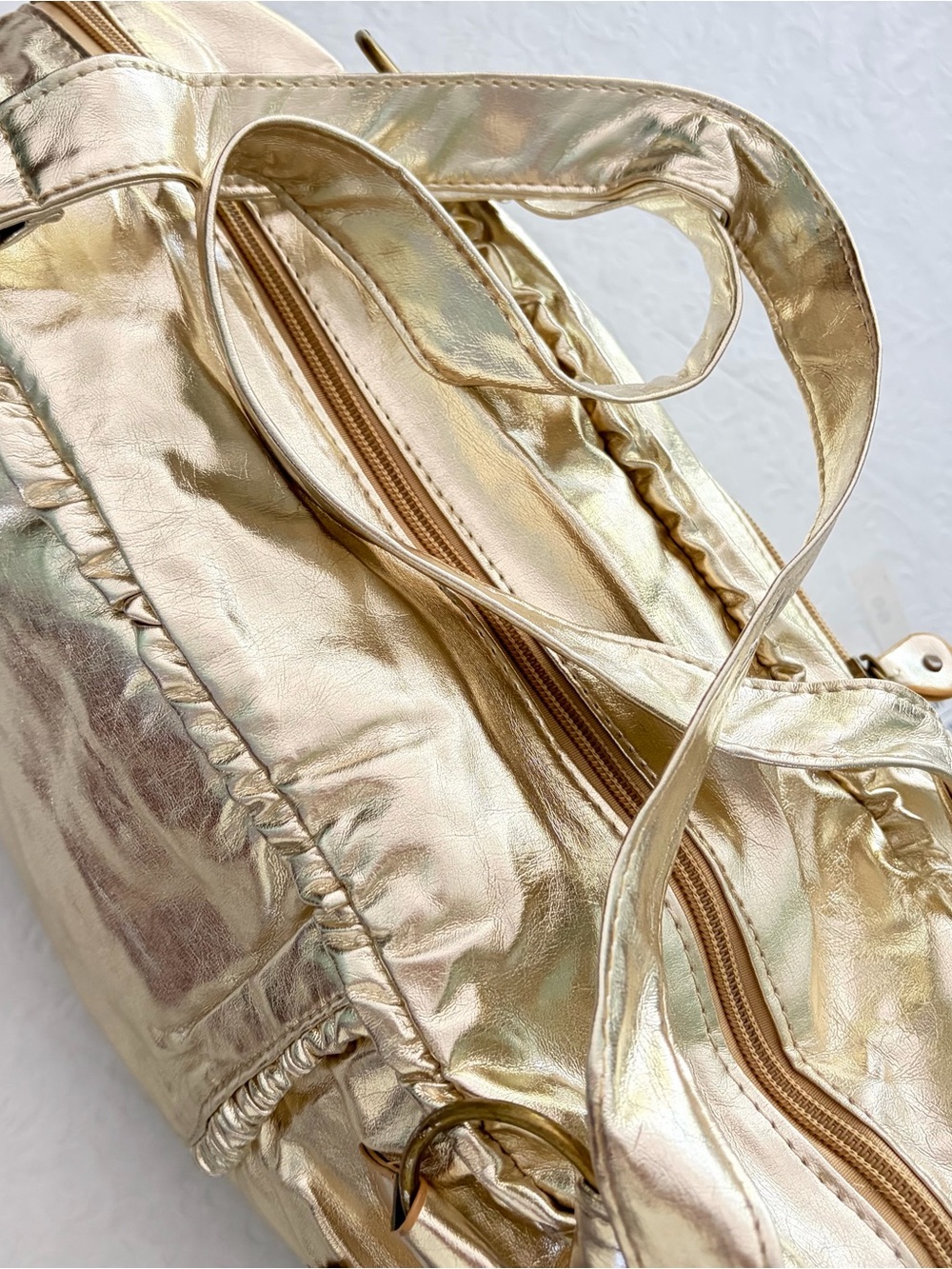 Madison Gold Metallic Shoulder Bag